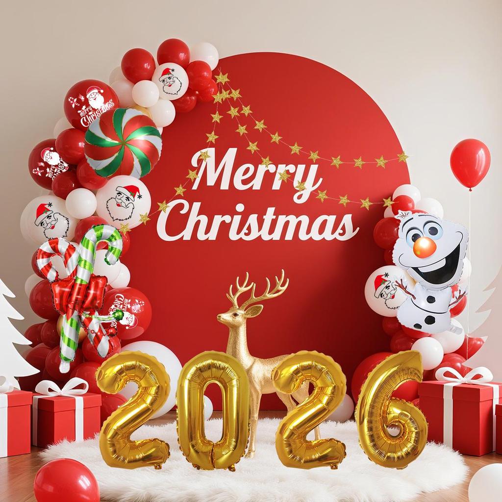 New Christmas Balloon Set - Gold Bells & Snowflake Foil Balloons