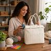 Large Yarn Bag with Knitting and Crochet Tool for Outdoor Travel