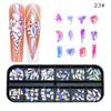 New 12 Grid Nail Drill Irregular Flat Bottomed Rhinestone AB Nail Accessory Nail Decoration