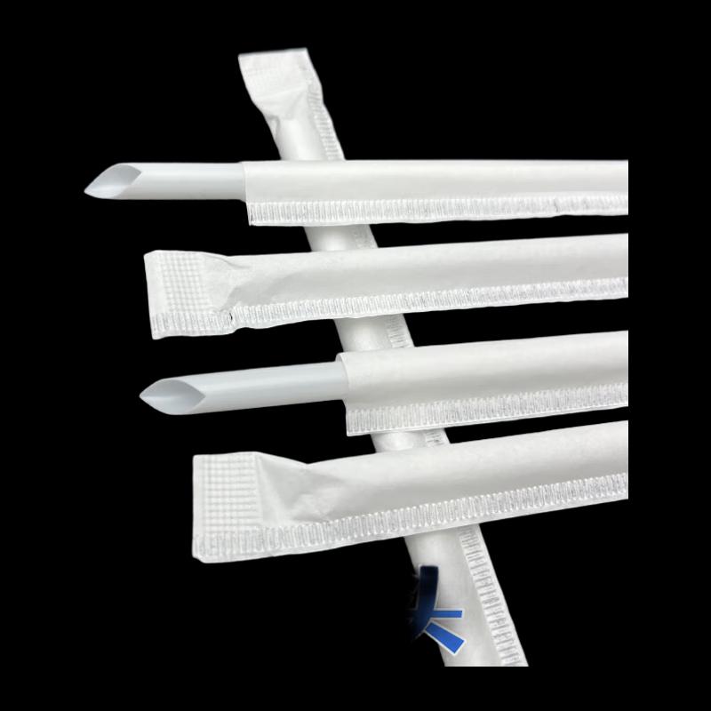 

Individually Wrapped Disposable Pointed Plastic Straws
