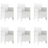 Garden Dining Set 7 pcs White Polypropylene