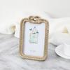 Queen-b Rope Photo Frame, Stylish Tabletop Frame for Displaying Pictures, Photos, and Posters, Perfect As a Gift (Round)