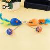 Interactive Cat Mouse Toy with Bells Simulation Plush Mouse Cat Chew Toy Fuzzy Cat Mice Bell Toy for Indoor Cats