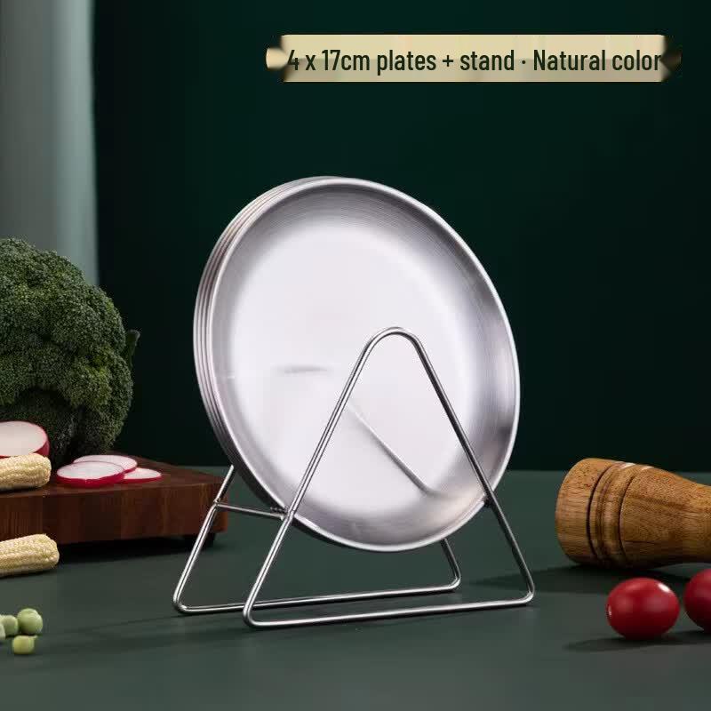 ZISIZ Stainless Steel Bone Dish Set with Base