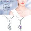 Musical Note Necklace for Silver Musical Note Pendant Chain Popular for Women [Richapex] Women, Zirconia, 925, Hypoallergenic, Necklace,