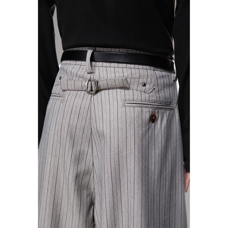 51 Hip-Hop Trendy Brand Retro Loose Drape Striped Suit Pants Unisex Spring and Autumn Casual Scimitar Wide-Leg Trousers