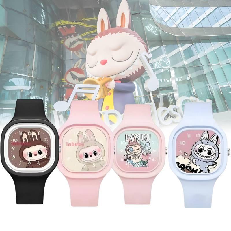 Trendy Dětské hodinky s kresleným motivem Bubble Mart Vysoce kvalitní měkký silikonový řemínek