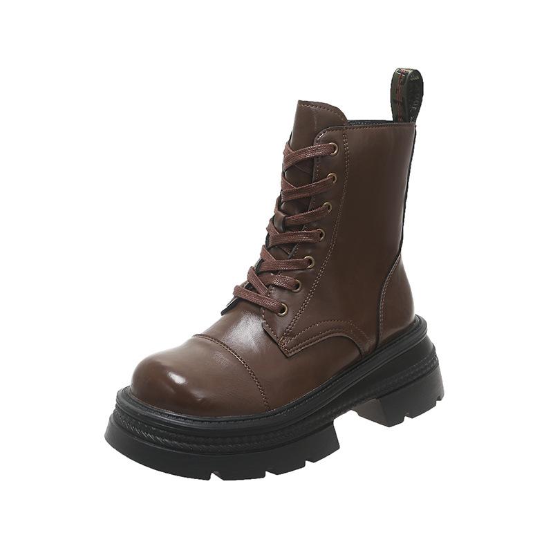 

Super cool heightening platform Martin boots women s autumn new polished retro locomotive boots handsome short boots 40