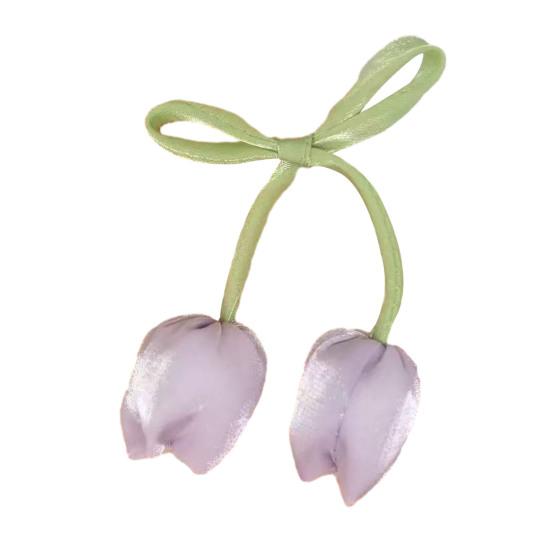 

Fabric Tulip Strap Hair Tie Accessories Curtain Tieback Tulip Ribbon for DIY Crafts Clothing Hair Bands Bags Bouquets Decoration фіолетовий