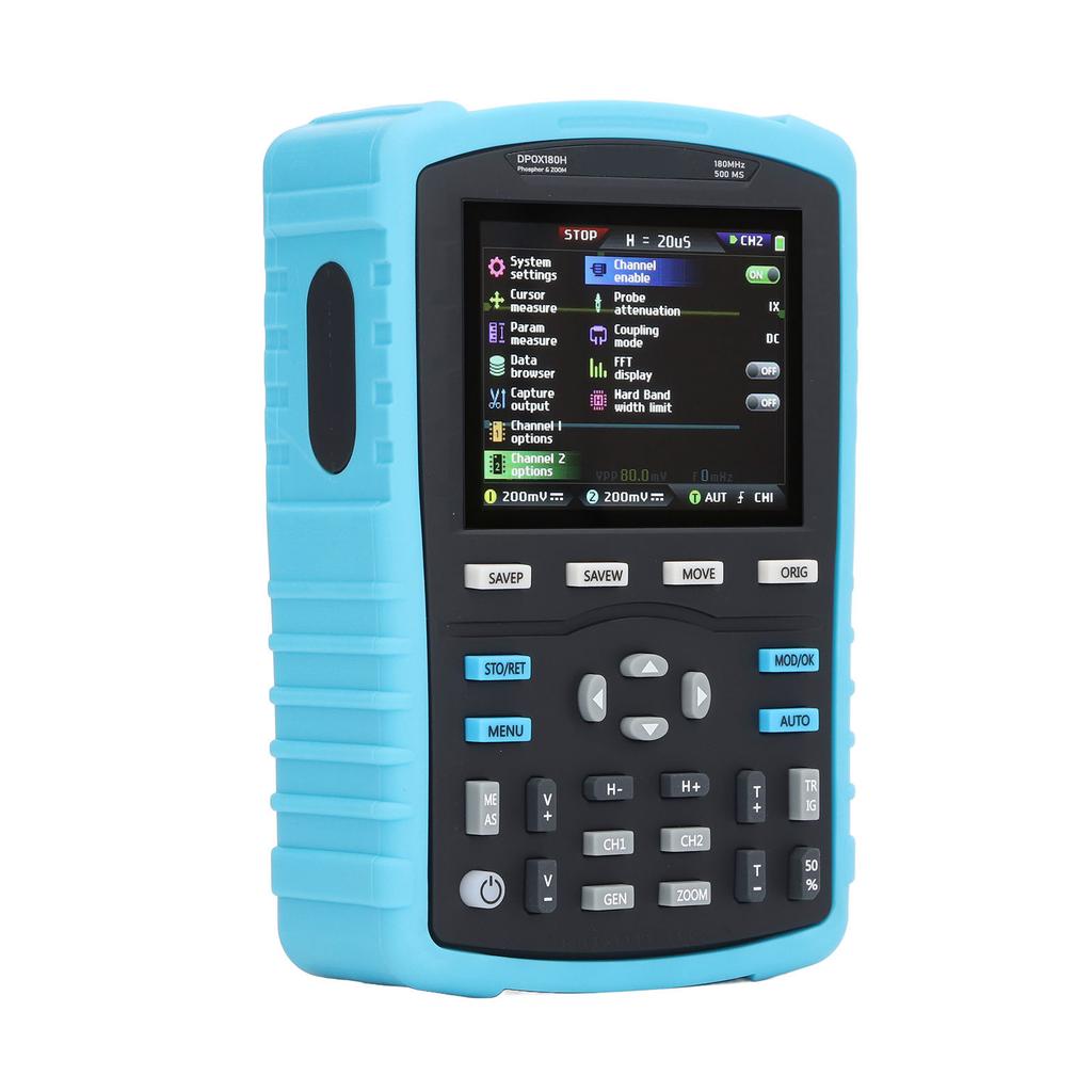 Fluorescent Digital Oscilloscope 2.8in Display 3000mAh Dual Channel Signal Generator Oscilloscope