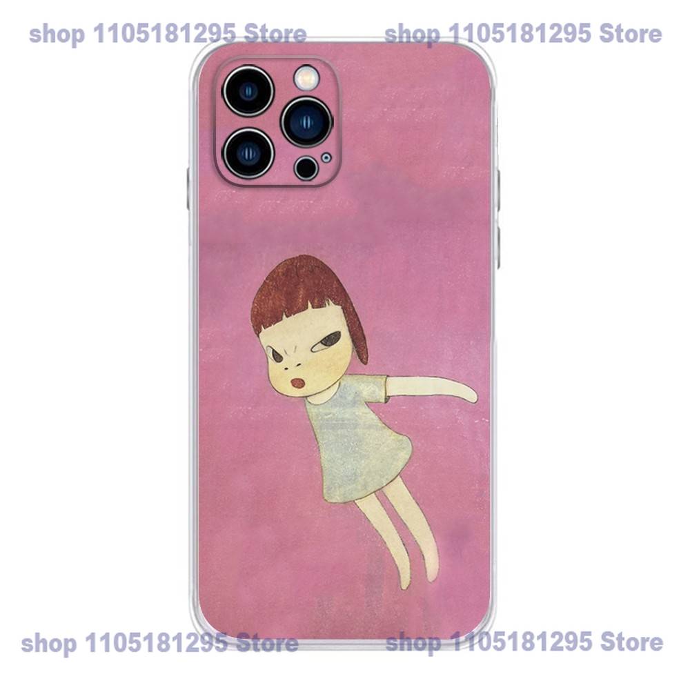 Cute Y-Yoshitomo Nara Phone Case For iPhone 17,16,15,14,13,12,11 X,Plus,Pro,Max,XR,Plus,E,Mini Transparent Soft Cover