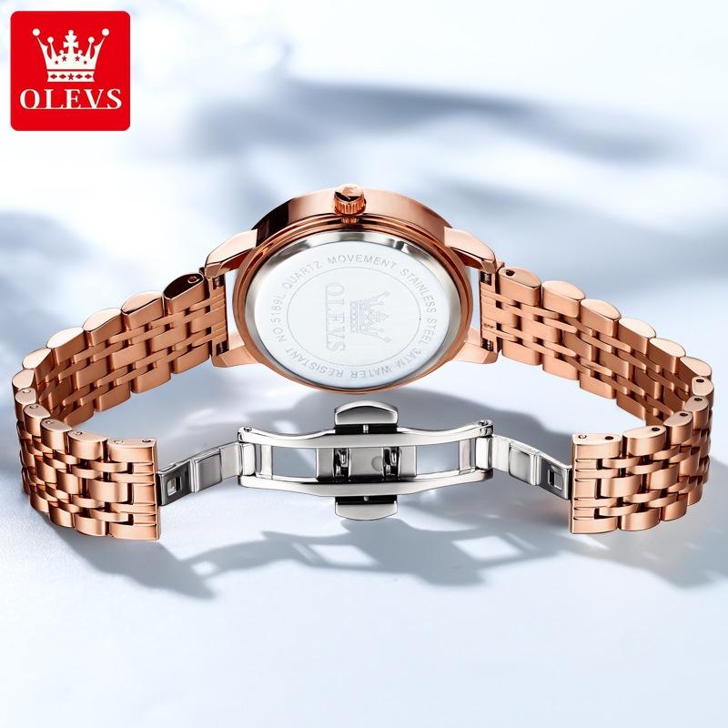 OLEVS Women Watch Luxury Brand Elegant Diamond Heart Design Waterproof Luminous Quartz Watch Dress Women Watch