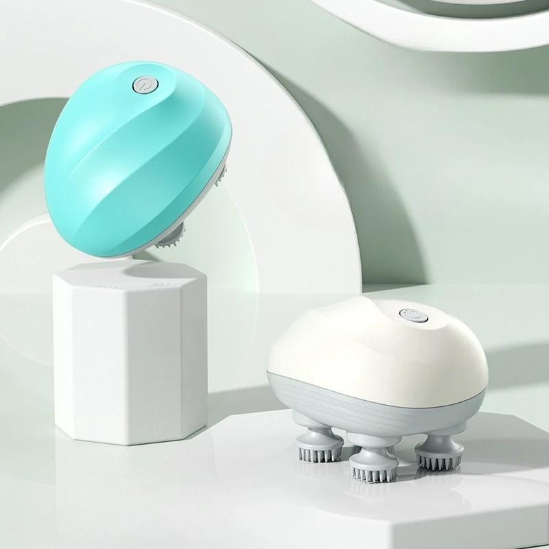 Elektrisk hodebunnsmassasjeapparat Rødt lys Terapi Antistress Slapp av Kroppsmassasje Fjern muskelspenninger Tretthet Massasjeverktøy