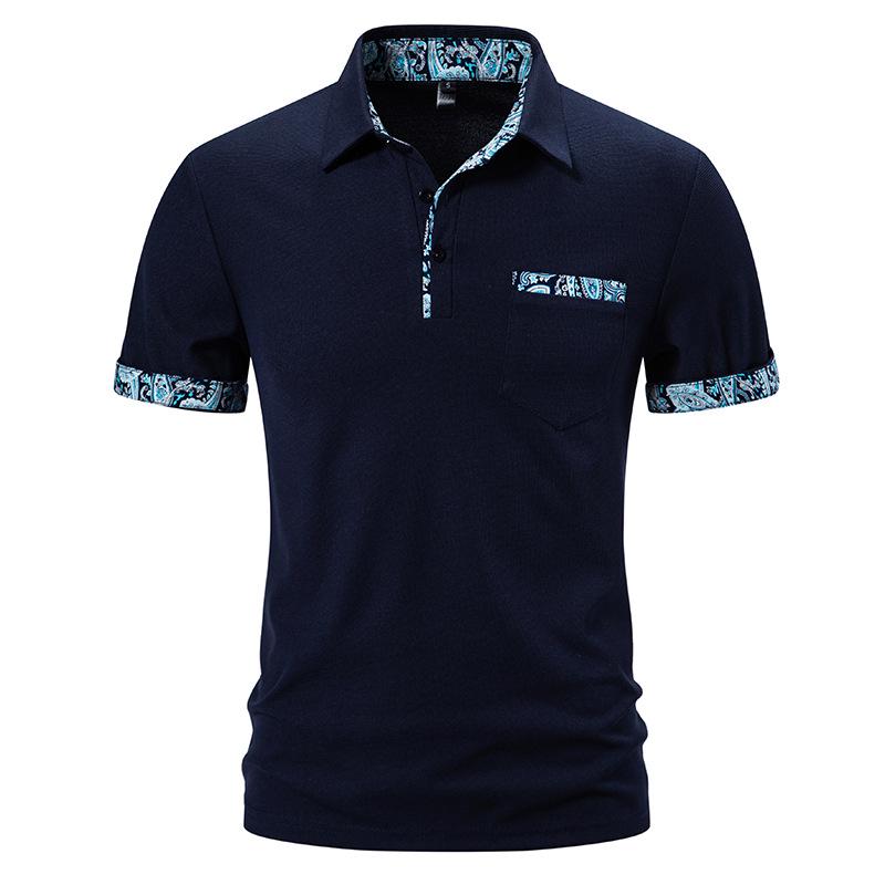 2024 Herren Europäische Größe Sommer Lässig Locker Sitzen Revers T-Shirt