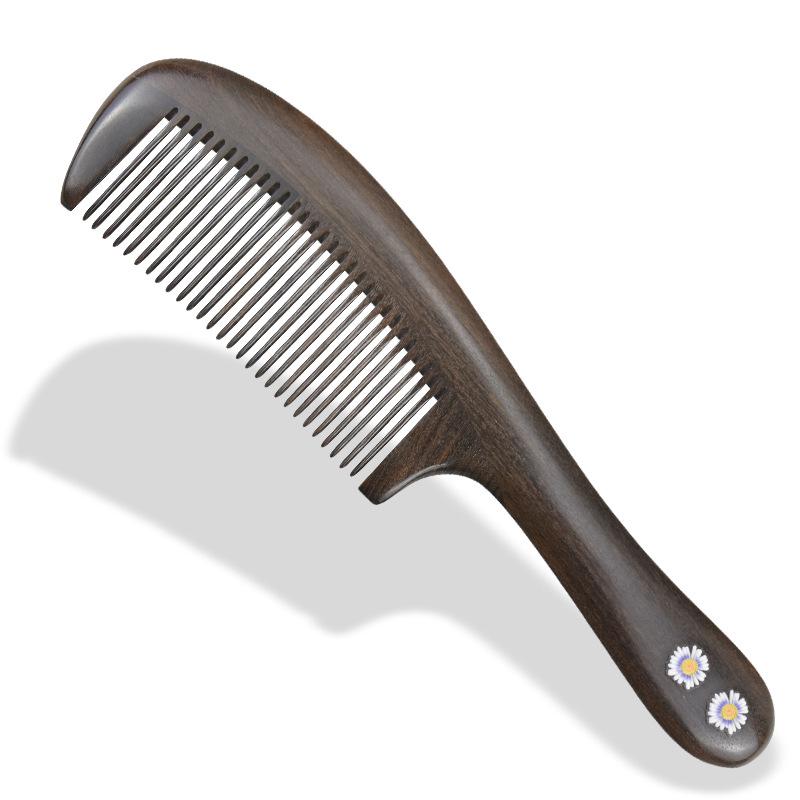 Large Fine Teeth Wooden Hair Comb by Chen Guibao