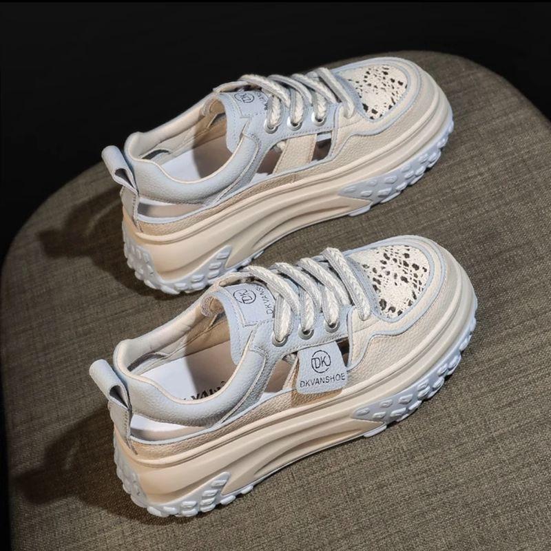 

Повседневная обувь Новые летние модные универсальные женские туфли на платформе сетчатые дышащие студенческие спортивные туфли 40 синий