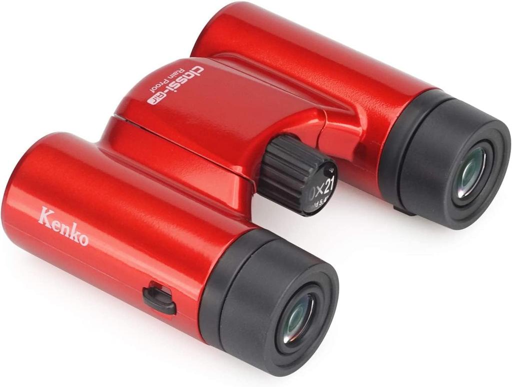 Kenko Binoculars for Concerts 10x21DH Roof Prism Type 10x 21mm Aperture Ultra Lightweight Compact Red 021392 Classi-air Multi-Coated