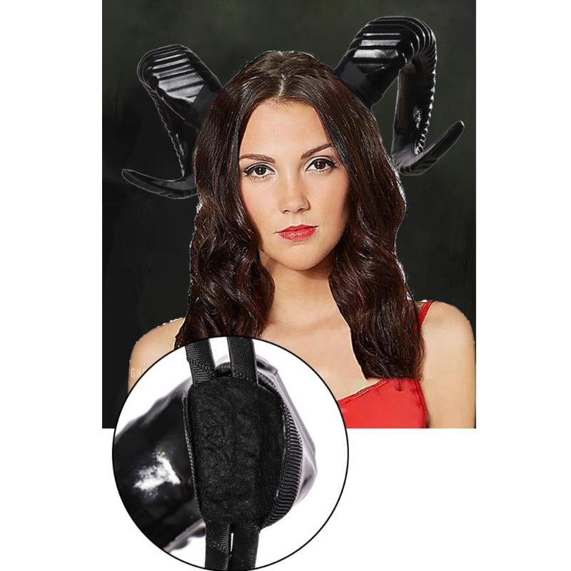 Halloween Witch Ox Horn Shape Headband Shoot Movie Demon Evil Hair Hoop Greek God Cosplay Party Costume Headpiece