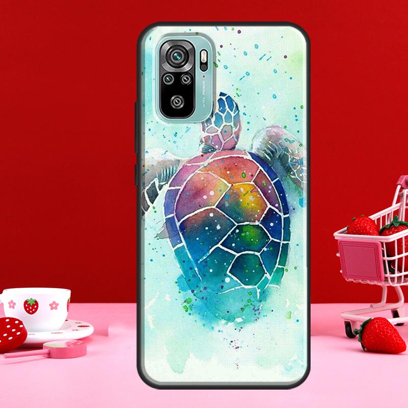 

Чехол с милыми черепашками для Xiaomi Redmi 10 9 9A 9C 9T, задняя крышка для Redmi Note 11 Pro 8 9 10 Pro 9S 10S 11S Redmi Note 11 Pro