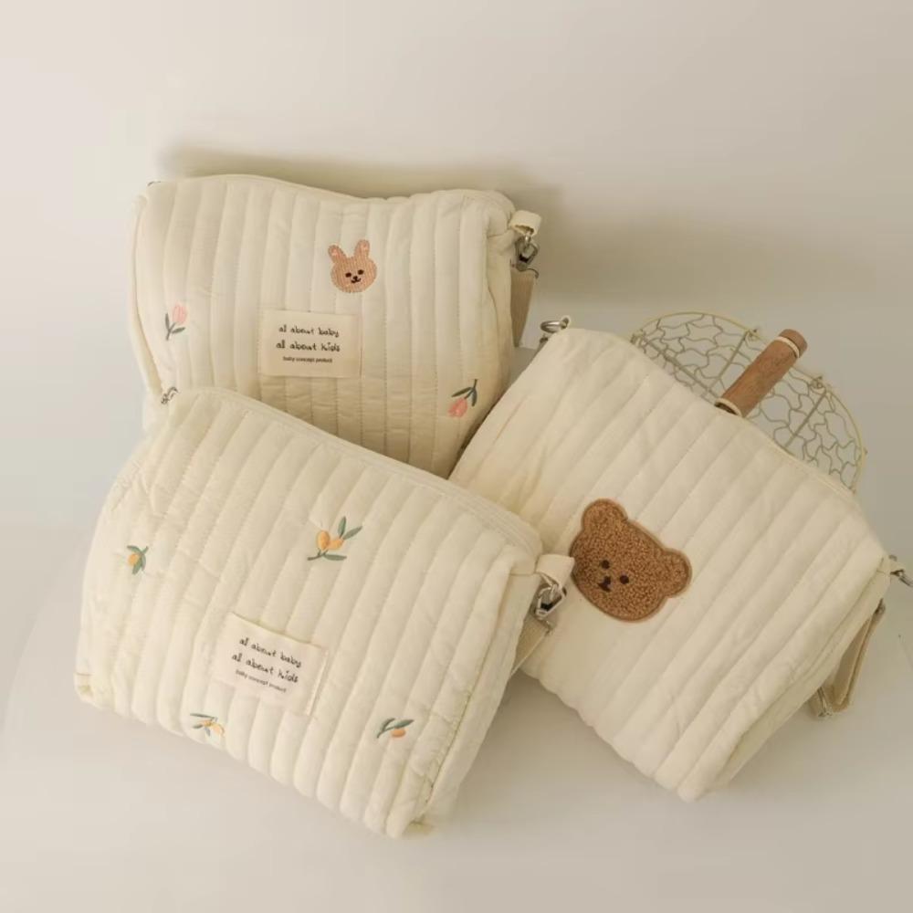 Zipper Stroller Hanging Bag Cute Print Mommy Bag Ins Makeup Bags  Baby