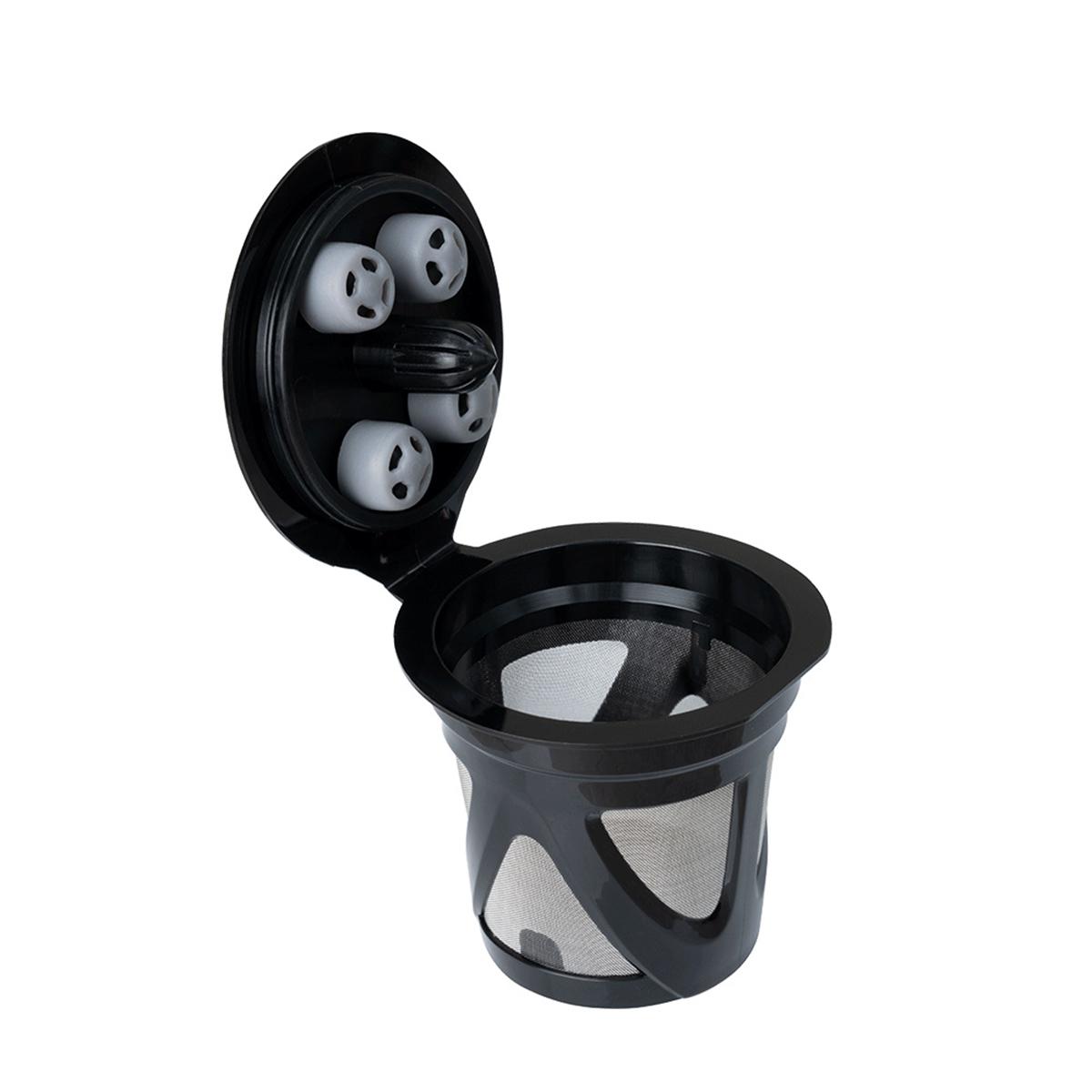 

1 шт. Чашка-фильтр для кофе Многоразовые капсулы Корзины-фильтры для кофе Аксессуары для кафе-машины Легко чистить Бытовые кухонные инструменты светло-серый