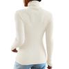 New Women's Solid Turtleneck Sweater, Long Sleeve Pullover Knit Top Casual Basic Base Layer for Women, European American Fashion