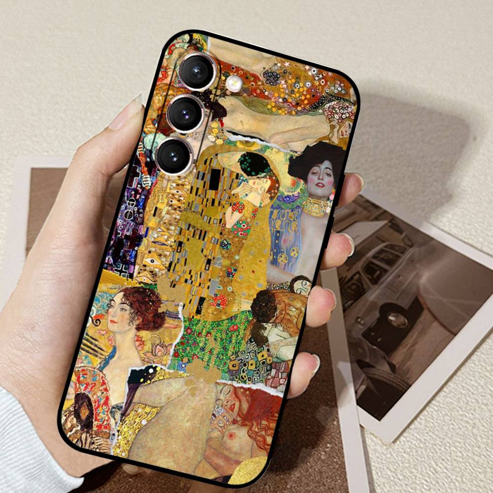 The Kiss Gustav Klimt Phone Case For Samsung Galaxy S21 S22 S23 S24ULTRA S25ULTRA FE Ultra Plus5G A52S S26 Soft Cover