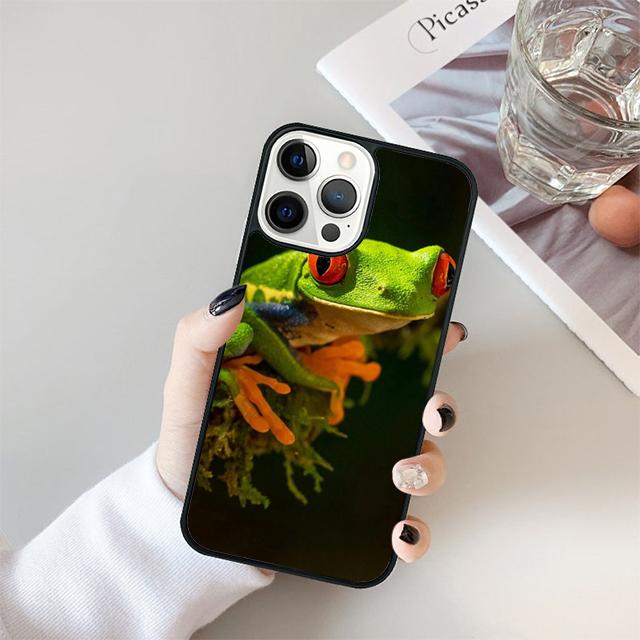 Blue Frog Tropical Rain Forest Phone Case Cover For iPhone 17 Air 15 16 Pro Max 14 13 12 11 Pro Max Plus Coque