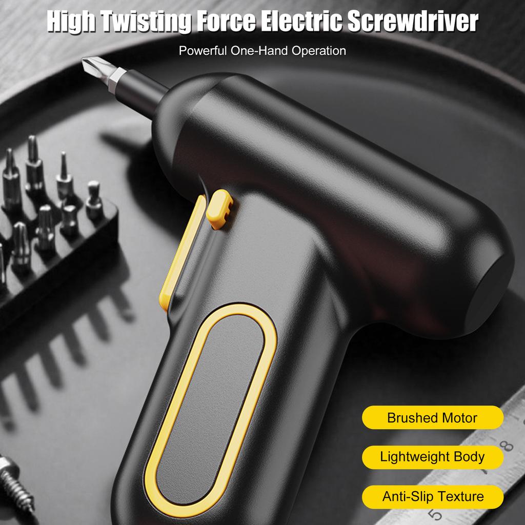 2  Electric Screwdriver, Cordless Drill with Rechargeable Battery and 6     Levels, for   Work On Furniture and Electronics