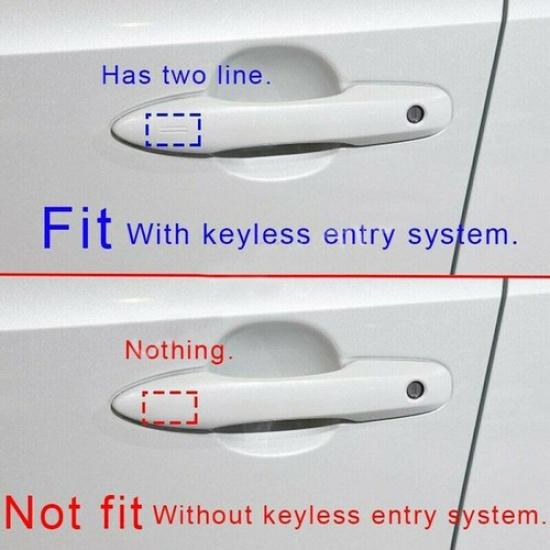 Carbon Fiber/Chrome Car Door Handle Cover Trim For Toyota Corolla Cross Camry