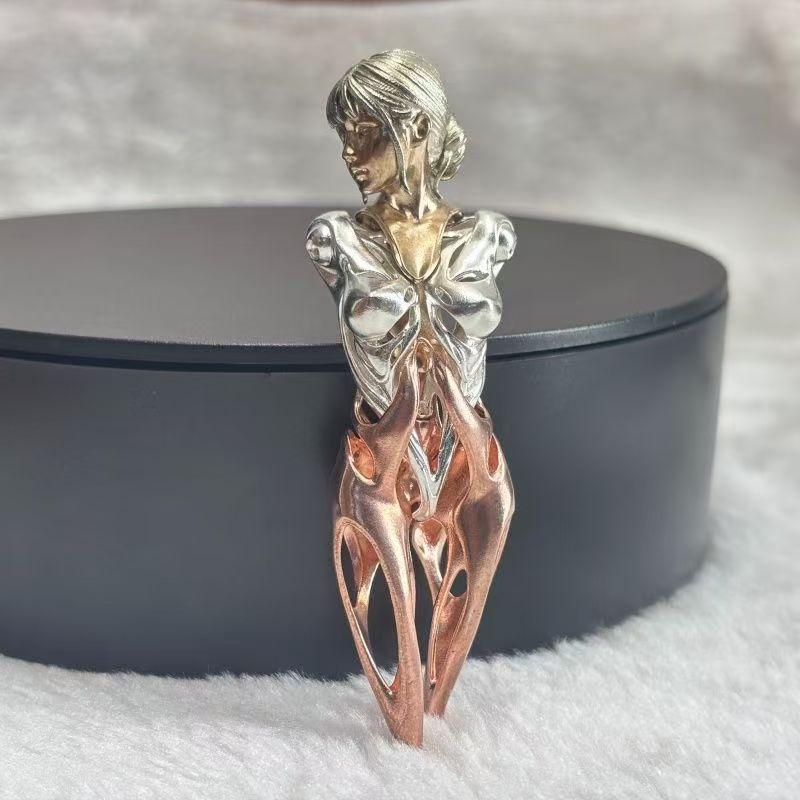 Character Sculptures, Classic Handles, Handicrafts, Metal Ornaments, Artistic Creative Handmade Pendants, Accessories, Gifts