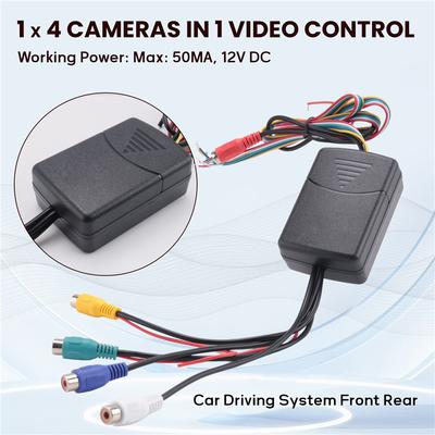 ABGR-4 Cameras In 1 Video Control Image Combiner Channel Converter Box Accessories For Car Driving System Front Rear Left Right