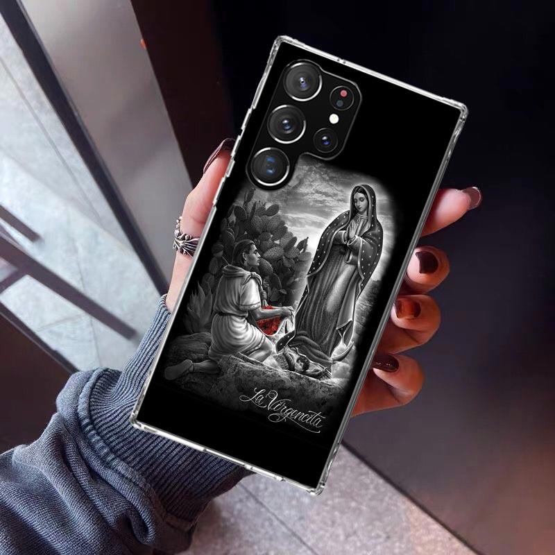 Virgin De Guadalupe Virgen Mary Phone Case For Samsung Galaxy S26 S25 Edge S24 S23 Ultra S22 Plus S21 S20 FE Soft TPU Back Cover