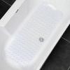 Badmat, antislip schimmelwerende douchemat, badkuipmat met zuignappen en afvoergaten, machinewasbaar, 100 x 40 cm, transparant, 2 stuks