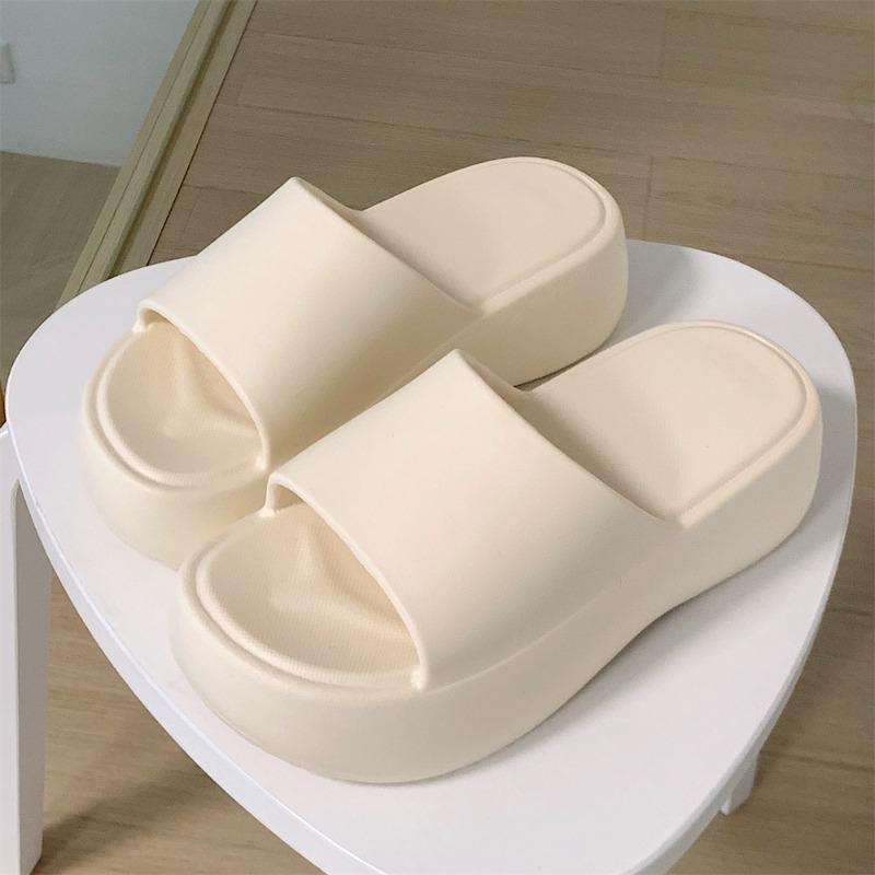 Outdoor Casual Height-increasing Soft Thick-soled One-shoulder Shoes, Women's Beach Flat Sandals