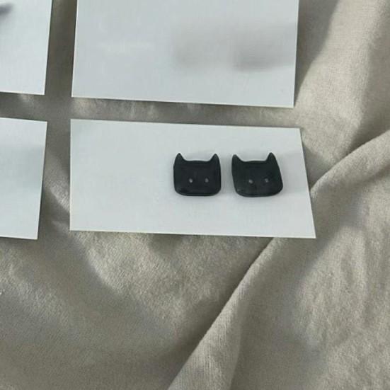 1 Paire Boucles d'Oreilles Clous Sans Bavures Légères Design Chaton Clous d'Oreilles Sans Allergène Invisibles Non Irritantes Boucles d'Oreilles Bijoux Cadeau