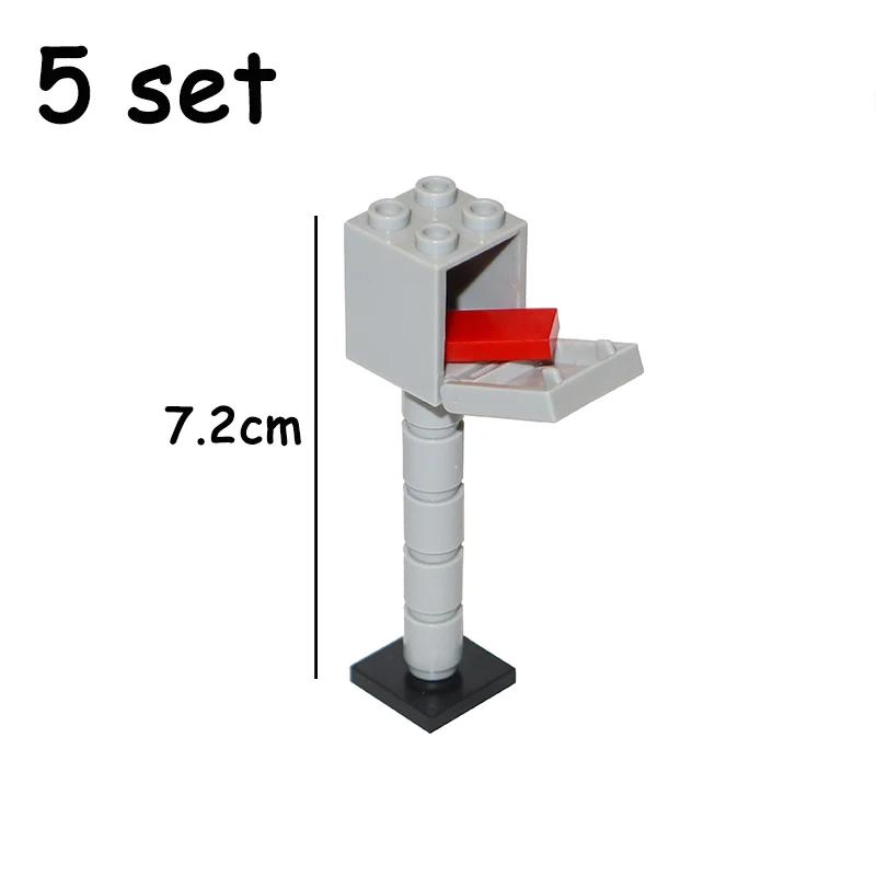Non-Toxic Moc City Traffic Lights Road Signs Roadblock Signal Light Speed Limit Diy Building Block Scene Construction Minifigs Accessories