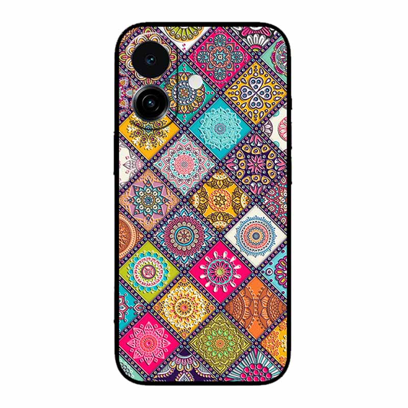 3D Emboss Case For iphone 17 2025 Phone Case Coque Flowers Black Silicone Soft Back Cover For iphone 17 5G Case 6.3" Funda Shell