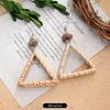 New summer bohemian retro vacation grass vine woven earrings femininity long island beach wooden earrings