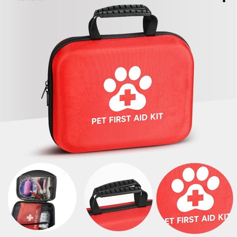 38Pcs Dog Cat First Aid Kit Emergency Care with Tick Remover Leash Pet Medical Supplies for Travel Hiking Home Essentials