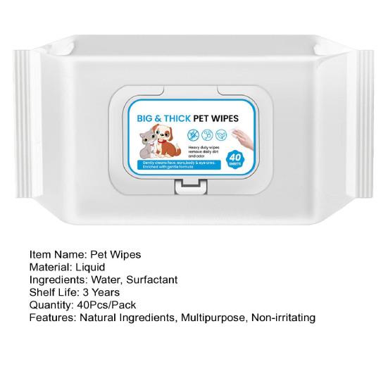 Yousheng 1 Pack Pet Cleaning Wipes for Pet Deodorization Ear Mites Eye & Ear Wax Mild Natural Ingredients Soft Grooming Wipes Multipurpose Pet Wipes