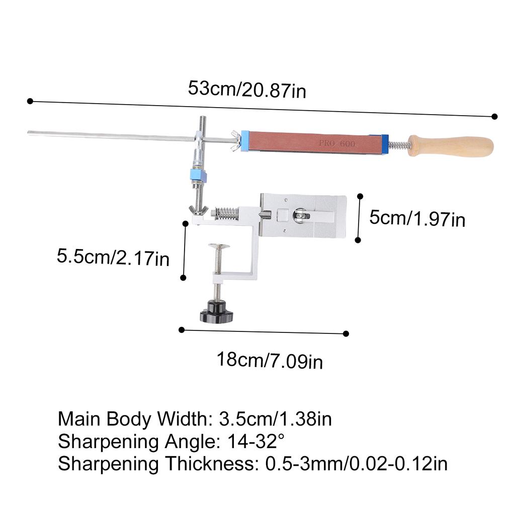Guided Sharpening System, Professional Sharpening Tool with 120 320 600 800 1500 3000 Grit Whetstones for Kitchen and