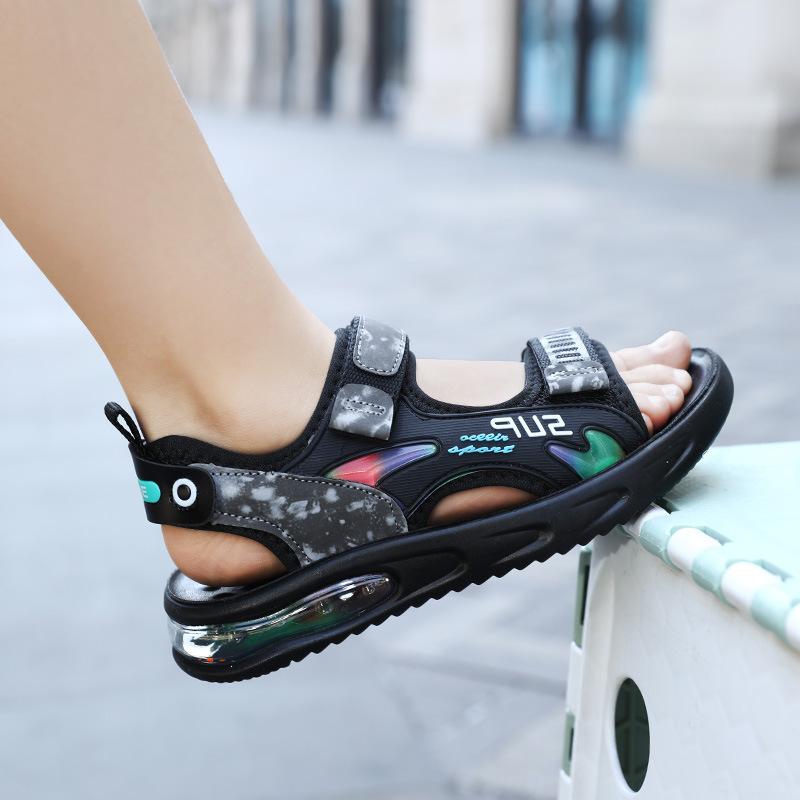 Tide Beach Classmate Middle School Summer Boys Soft Sole New Beach Shoes Air Cushion Children's Sports Sandals Children's Year Cool