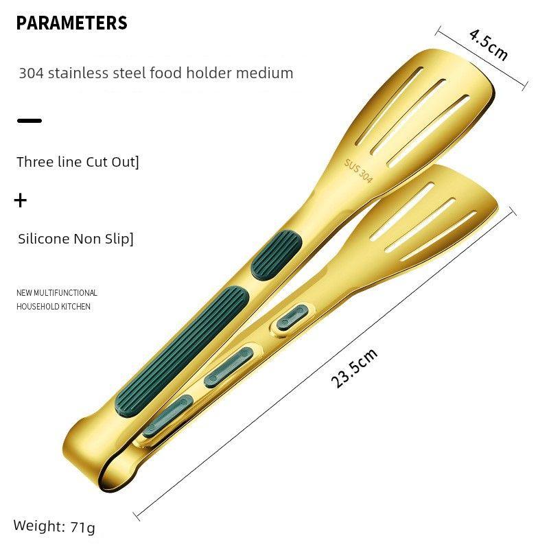 304 Stainless Steel Clip Food Clip Fried Steak Pancake Commercial Barbecue Clip Bread Barbecue Food Food-Grabbing Device Kitchen