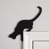 Practical Sturdy Metal Cats Door Ornament Wall Hanging Decoration Accessory for Celebratory and Everyday Setting