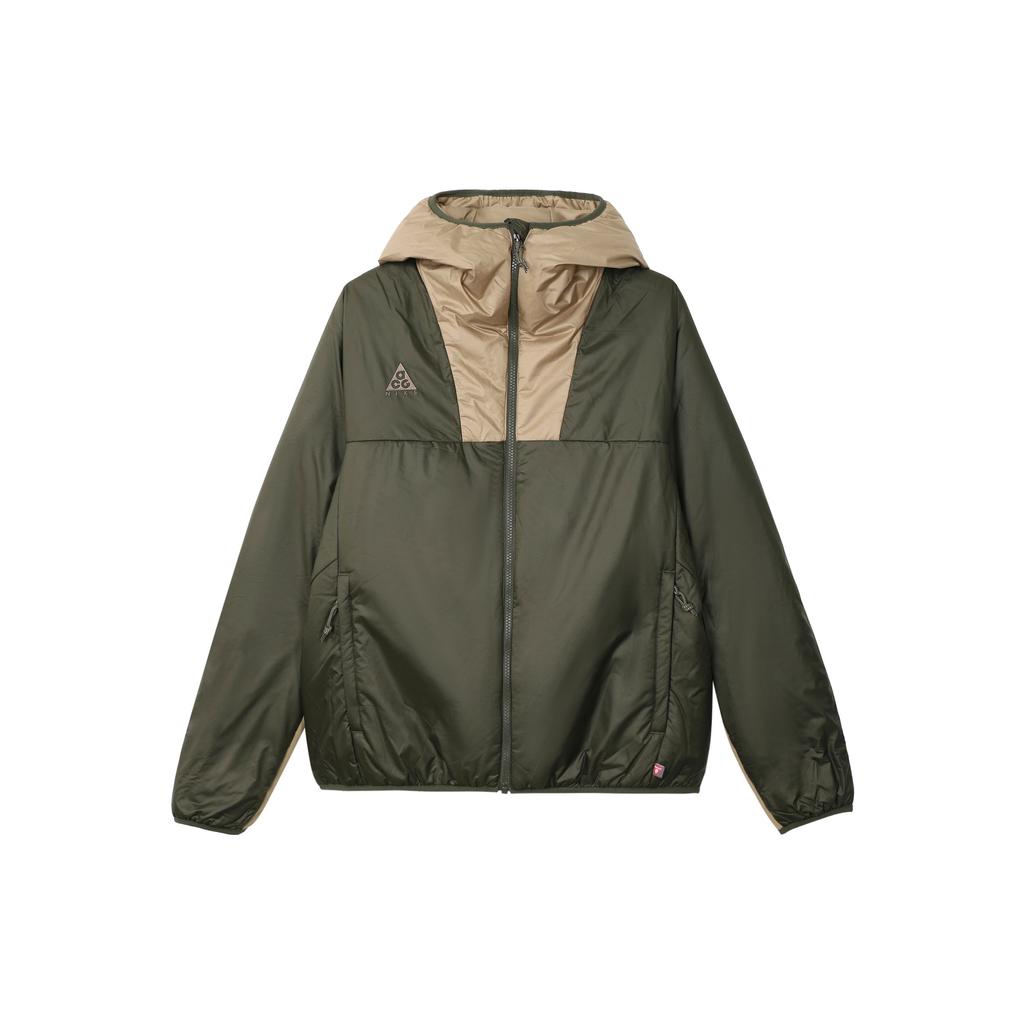Nike ACG Thermal Colorblock Hooded Cotton Jacket Men Outerwear Green CD7651-325