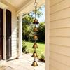 Six metal antique bronze colored iron wind chimes, hanging rings for easy hanging, suitable for courtyard decoration