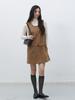 General Idea Suede Belted Dress [Dark Beige] / Wbe4L15512