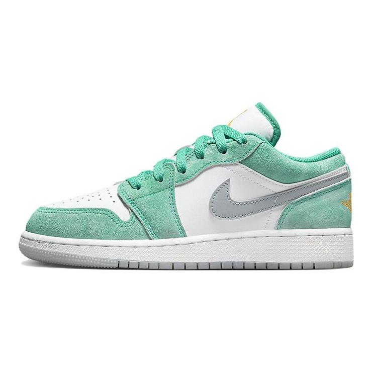 Air Jordan 1 Low SE GS New Emerald Dětské tenisky Bílá Světle ocelově šedá Taxi DO8244-301