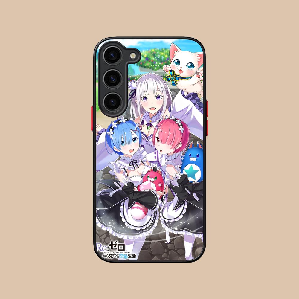 ReZero Rem Ram Silicone Mobile Phone Case for Samsung Galaxy S26 S25 S24 S23 S22 S21 Plus FE Ultra Colorful Cover